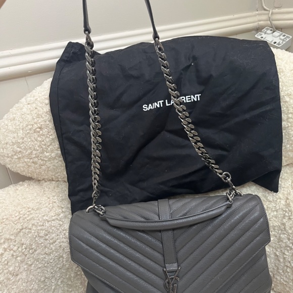 College Large Chain Bag in Quilted Leather - Picture 2 of 2